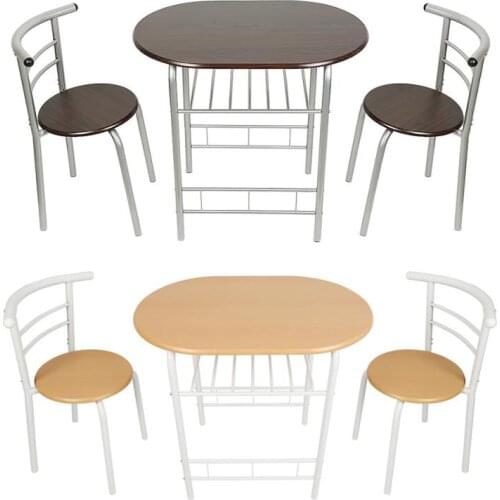 3pcs/set Bedrooms 1 Table And 2 Chairs Dining Room Furniture Kitchen Lunch Dining Room Living Room Cafe Tavern Cocina HWC