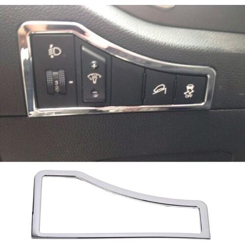 ABS Chrome Inner Head Light Lamp Switch Cover Trim For Kia Sportage R 2011-2015