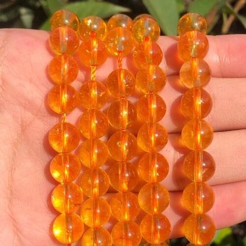 Wholesale AAA+ Natural Citrines Beads Yellow Quartzs Natural Stone Beads for Jewelry Making Diy Necklace 6/ 8/10/12mm 15"