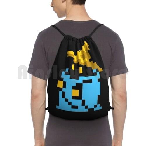 Black Mage Final Fantasy Backpack Drawstring Bags Gym Bag Waterproof Final Fantasy Video Game Ps2 Playstation Iii 7 Vii