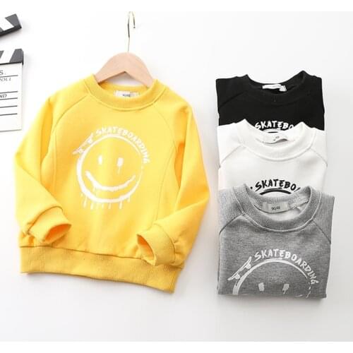 Childrens Sweatshirt Hoodies For Girls Clothes Cotton Baby Boys Bottom Shirt Long Sleeve Tops 2021 Spring Autumn Kids Clothing