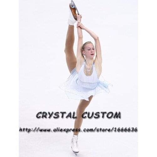 Hot Sales Ice Figure Skating Dresses Fashion New Brand Competition Child Figure Skating Dress Crystal DR3703