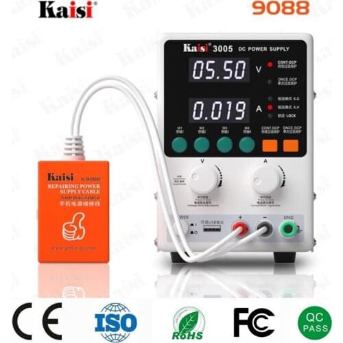 Kaisi K-9088 3005D Phone Repairing Power Supply Cable For Android And Apple iPhone 12 pro 12 mini Repair Switch Power Test Cord