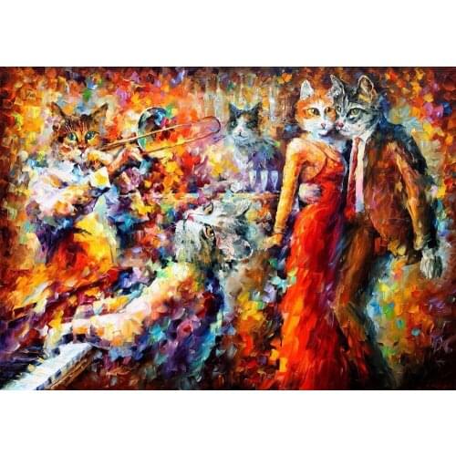 Painting for sale Colorful oil paintings Canvas cat club Abstract Modern Fine Art Home Decor High quality Handpainted