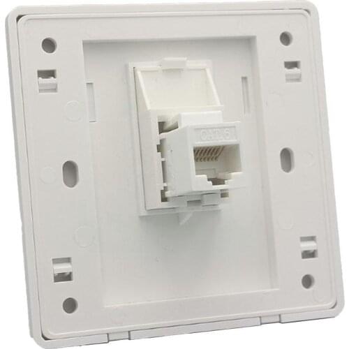 Computer Network Cable Socket Wall Plate One Port Single 6 CAT RJ45 Outlet Ethernet LAN Panel Faceplate T2C5 Type Network S I4Z2