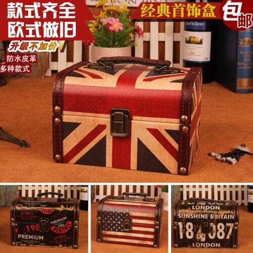 Creative Wooden Storage Box Cabinets Cosmetics Jewelry Desktop Groceries Locker Decoration Furnishing Wooden Storage Suitcase
