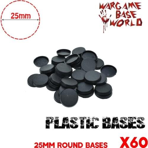 Lot-Of-60-25mm-Round-Bases-For-Miniatures