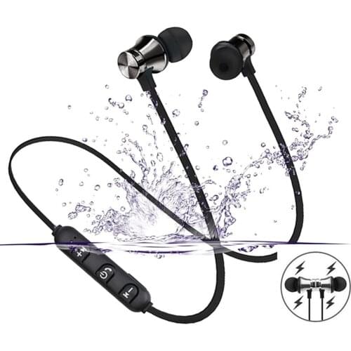 Magnetic Wireless Bluetooth Earphone Stereo Sports Waterproof Earbuds Wireless in-ear Headset with Mic