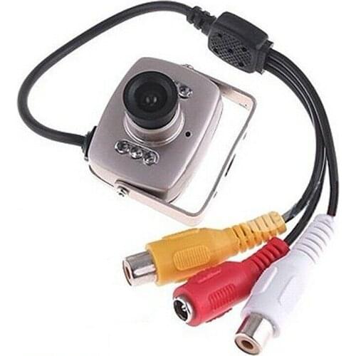 Mini Wired Audio Security Surveillance CCTV Camera 420TVL 700TVL Color Night Vision Infrared Video indoor 3.6mm Lens NTSC PAL