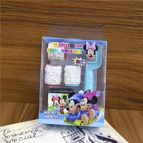 Cartoon Mickey Mouse Self Roller Stamper Art Children Party Favor Painting Template DIY Supplies Party Disposable Items