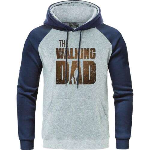 The Walking Dad Raglan Hoodies Men Autumn Long Sleeve Print Hooded Sweatshirt Mens Hoodie Tracksuit Coat Casual streetwear Hoody