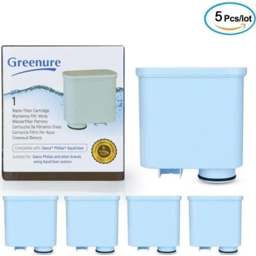 Pack of 5 CMF009 coffee machine water filter replacement parts, suitable for Philips Saeco AquaClean CA6903/ 10/00/01/22/47