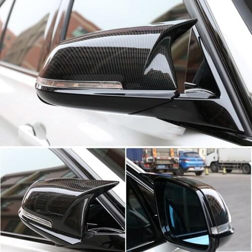 Real Carbon Fiber Side Rearview Mirror Cap Cover Trim For BMW 3 4 Series F20 F22 F30 F31 GT F34 F32 F33 X1 E84 Replacement Parts