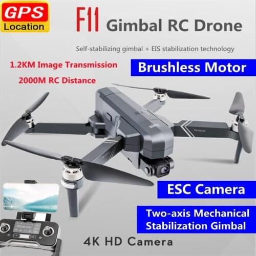 True 4K ESC Camera Brushless GPS RC Drone Model 2-Axis Gimbal EIS 1200M WIFI FPV Intelligent Follow Wireless Control Quadcopter