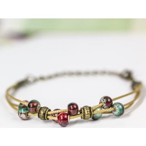 Hand made small pure fresh womens ceramic creative DIY bracelet small adorn article bracelets for women female gift #5213