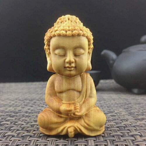 The new wood crafts home Lucky Decoration Religious Buddha Sakyamuni Buddha ornaments