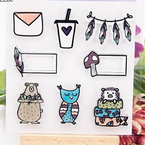 PANFELOU Animal milk tea Transparent Clear Silicone Stamp/Seal for DIY scrapbooking/photo album Decorative clear stamp sheets