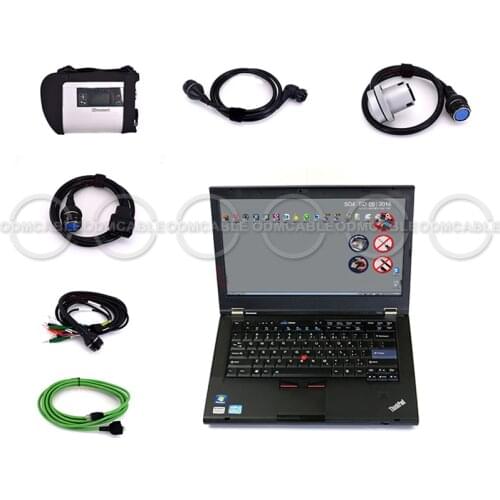 Full set with T420 laptop sd c4 star auto car diagnosis scanner sd c4 MB obd contact diagnostic cable