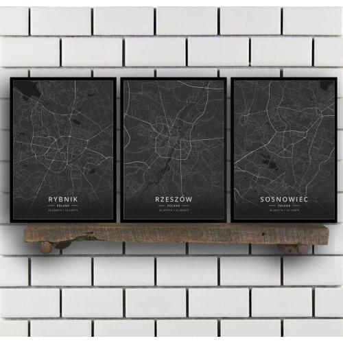 Rybnik Rzeszow Sosnowiec Swinoujscie Szczecin Tarnow Torun Tychy Walbrzych Warsaw Wloclawek Wroclaw Zabrze Gora Poland Poster