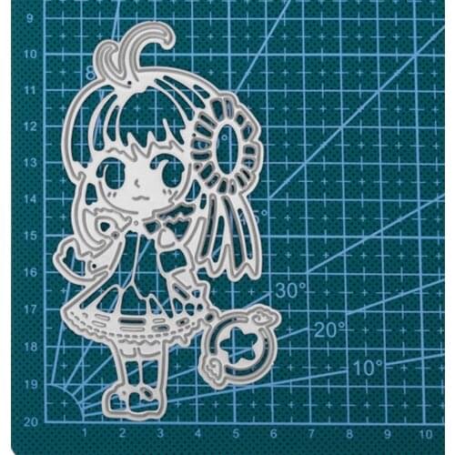 Cute Little Girl Metal Cutting Dies Scrapbooking Stencil DIY Paper Card Decorative Embossing Craft Dies New