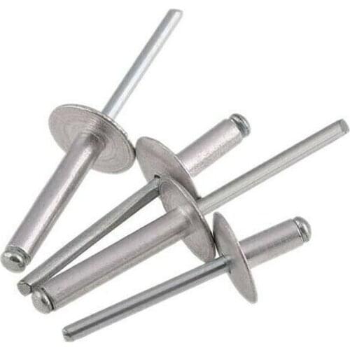 10PCS M3.2 M4 M5 large cap open aluminum rivets oblate head blind rivets pull rivets