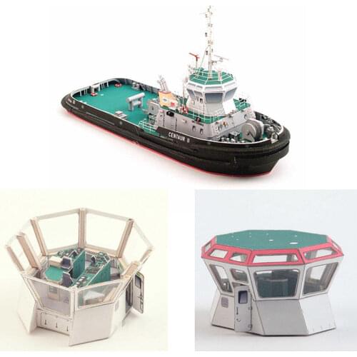 1:100 Polish Centaur II Tugboat DIY 3D Paper Card Model Building Sets Construction Toys Educational Toys Military Model