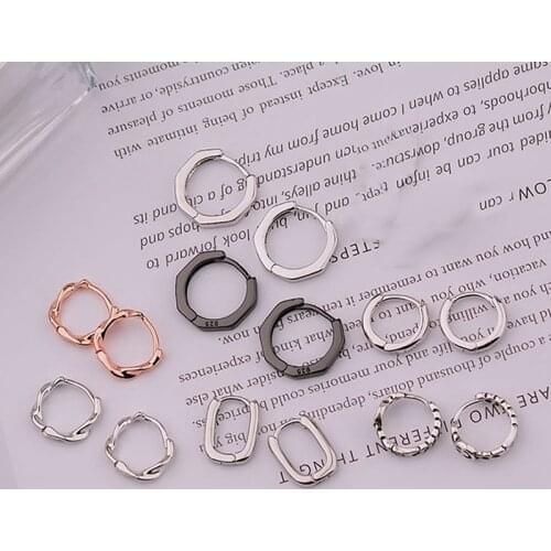 1Pair Earrings Charm Women Trendy Jewelry Vintage Simple O Shaped Party Accessories Gifts