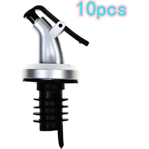 10Pcs/lot Cooking Seasoning Oil Bottle Dispenser Wine Spout Leak-proof Sealer For Liquor Spice Glass Oil Spray Vinegar Kitchen