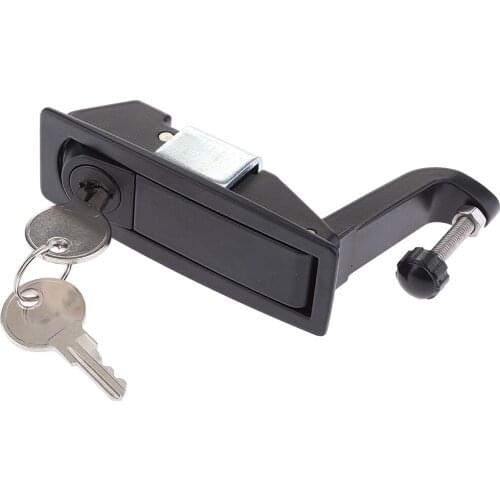 2pcs RV Boat Compartment Lock Door Flush Lever Latch with Key for Trailers