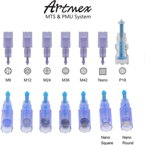 5pcs MTS Semi permanent makeup Eyebrow Microblading Tattoo Needle Cartridge M9 M12 M36 M42 P18 used for Artmex V8 V6 V3 machine