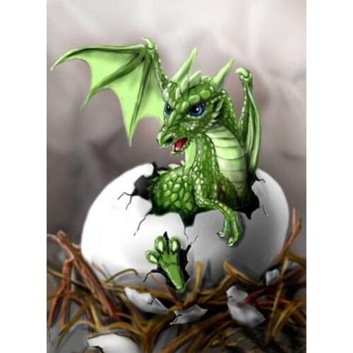 DIY Full Square Diamond Embroidery Dragon Baby 5d Diamond Mosaic Cross Stitch Picutres of Rhinestones Decor Christmas Gift CV356