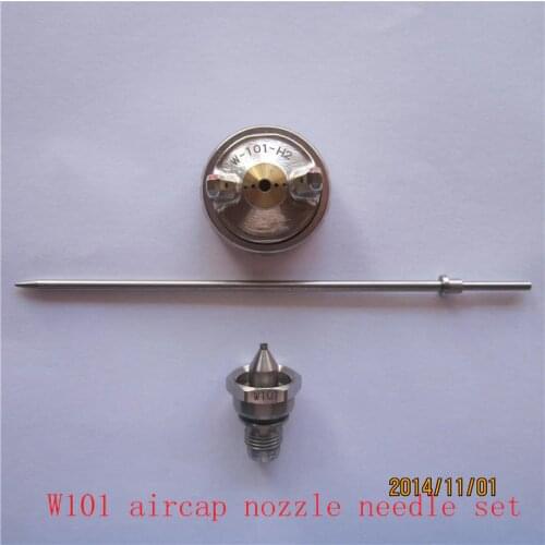 Free shipping,Manual spray gun W-101 nozzle needle aircap set,W101 spray gun kit,parts accesory component,W 101 spray gun nozzle