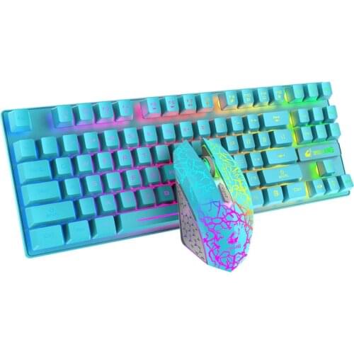 ZIYOU LANG Wireless Gaming Keyboard and Mouse Combo 2.4Ghz Rechargeable Rgb Backlit Keyboard with 2400Dpi Gaming Mouse