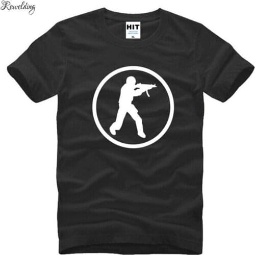 Game Counter Strike CS Printed T Shirt Men Summer Short Sleeve O-Neck Cotton Mens T Shirt Novelty Male T-Shirt Tee Shirt Homme