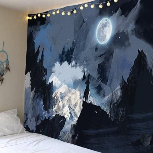 Mountain, Oil Painting, Villain Wall Tapestry Tapestry Tapestry Blanket Dormitory Tapestry Bedroom Tapestry Living Room Tapestry