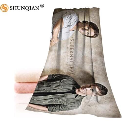 Hot Custom Supernatural Towel Printed Cotton Face/Bath Towels Microfiber Fabric For Kids Men Women Shower Towels A7.24-1