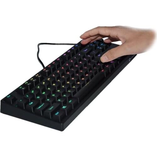 USB Game Mechanical keyboard PBT keycaps Ivory Switch white backlight