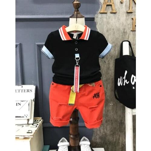 Children Clothing Sets Costumes For Boys Clothes Summer Toddler T-shirt+ shorts For Sport Suits Wear 2 -6 Year Kids Clothes