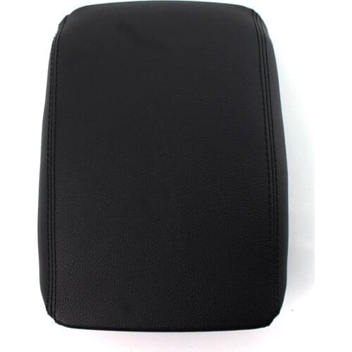 Leatherette Armrest Center Console Cover Lid Case with Plastic Plate For Audi A4 B8 08-12