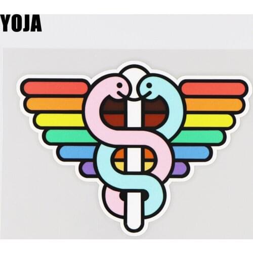 YOJA 14X10.2CM Color Medical Pattern Vinyl Creative Art Fashion Cartoon Car Sticker Decal 19A-0113