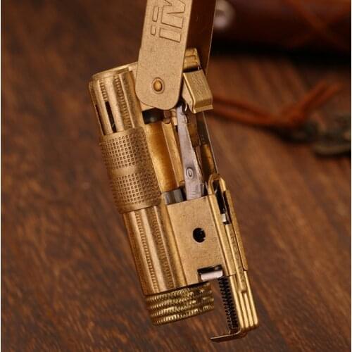 IMCO Aiku6700 Brass Vintage Windproof Homemade Vintage Kerosene Lighter
