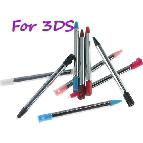 100Pcs Colors Metal Retractable Stylus Touch Pen For Nintendo 3DS High Quality Games Accessories New Arrival
