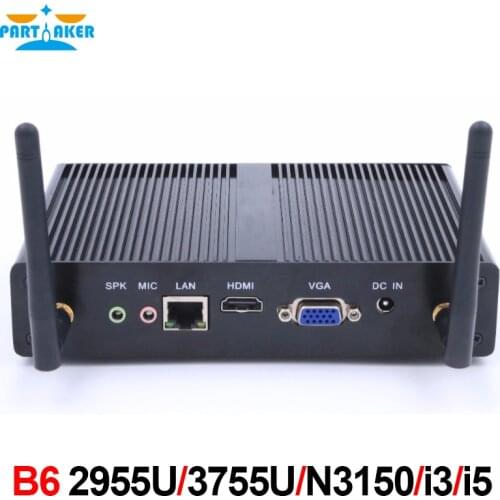 Core i3 4020Y i5 4200Y Partake Mini PC Windows 10 HDMI VGA dual display port mini HTPC mini computer Linux 2955U 4K TV box pc