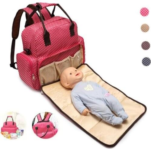 Multifunction waterproof baby can lie down shoulder bag original single mother Mummy bag shoulder diaper bag Mummy bags #69