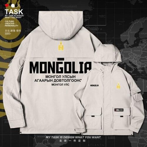Mongolia Mongol Mongolian MNG men jacket hooded air force logo army fan for men trench coat men Military mens autumn clothes