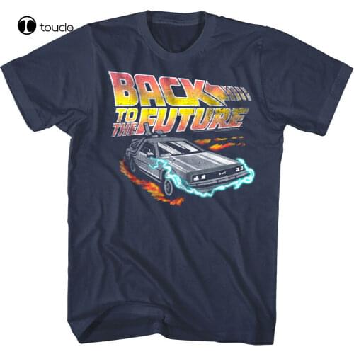 Back To The Future Delorean Time Machine MenS T Shirt Electric Movie Logo Mcfly Tee Shirt