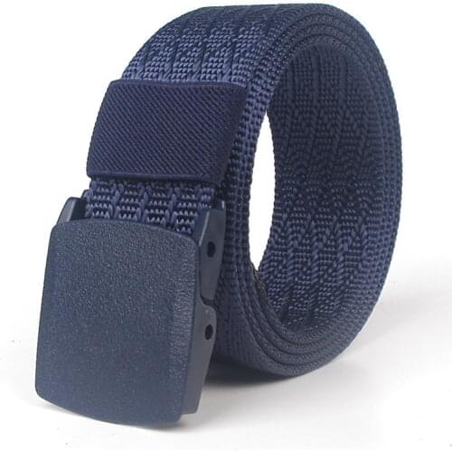 Mens POM Buckle Quick Drying Belts Breathable Nylon Light Army Military Fans Outdoor Tactical Waist Belt Women Leisure Cinto