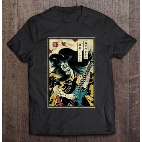 Men Funny T Shirt Fashion tshirt Samurai Hannya Bassist Women t-shirt