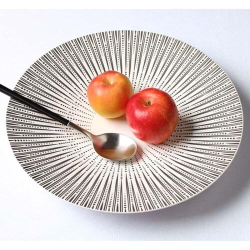 Nordic setting plate tableware Western plate simple creative straw hat plate pasta plate Western-style dessert plate personality