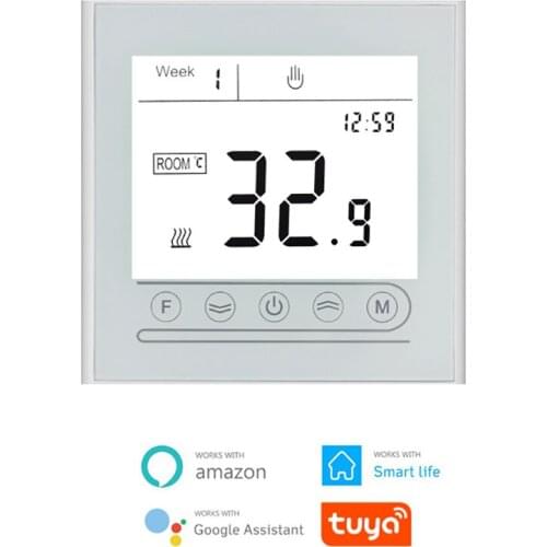 New Remote Intelligent Floor Heating Thermostat Wifi High-power Button Touch Screen Mobile Phone App Temperature Control Switch